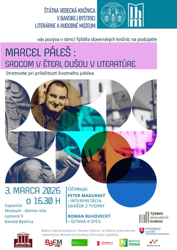 plagát MARCEL PÁLEŠ: Srdcom v éteri, dušou v literatúre