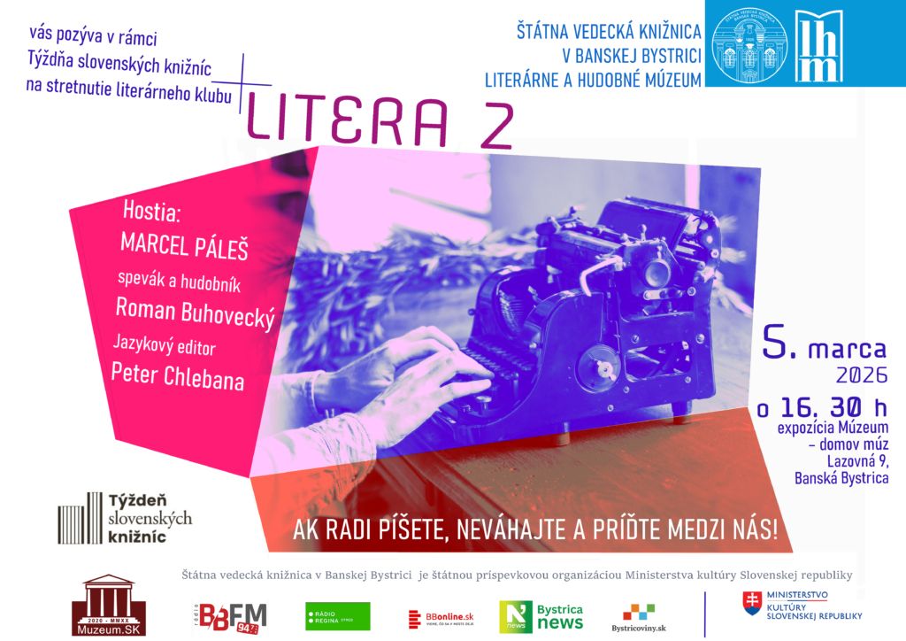 plagát stretnutie literárneho klubu
LITERA 2