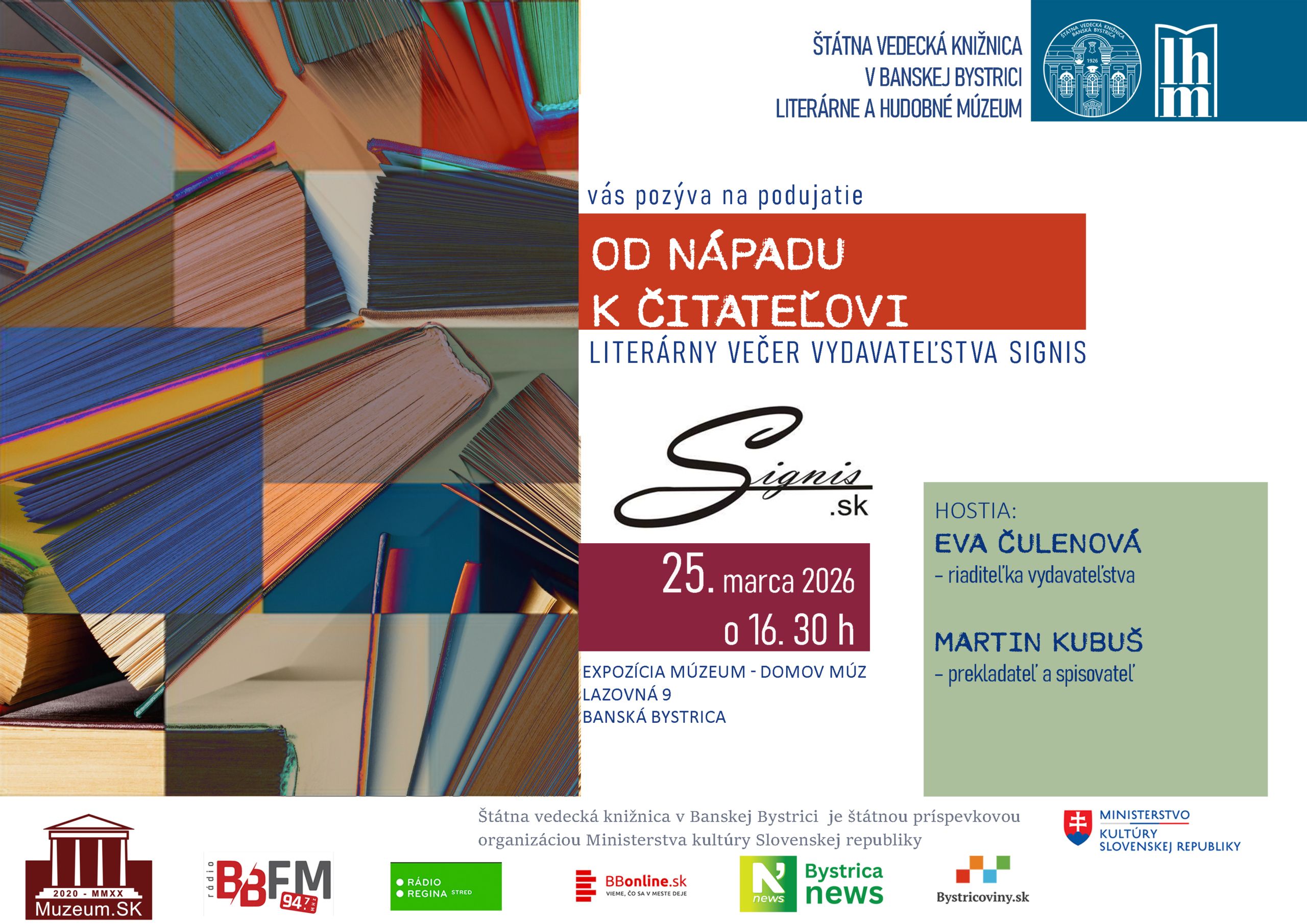 plagát OD NÁPADU K ČITATEĽOVI