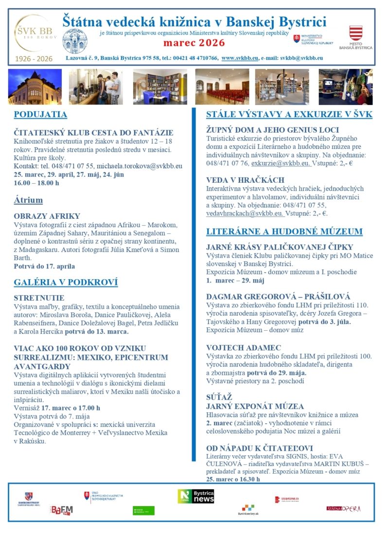 plagát podujatí marec 2026