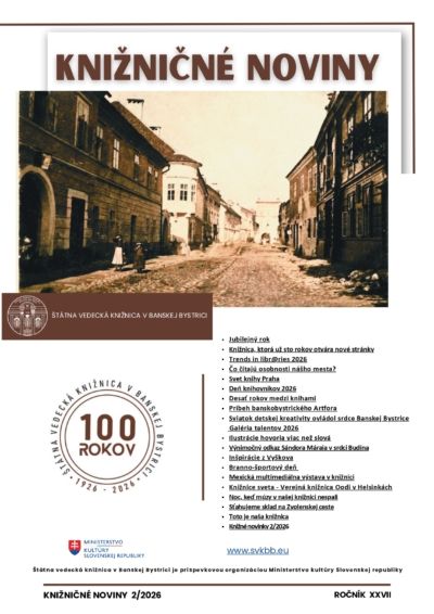 Knižničné noviny 2/2026. Textovú formu zobrazíte po kliknutí na obrázok alebo priamo na odkaze https://svkbb.eu/wp-content/uploads/2026/07/KN-2-2026-web.pdf