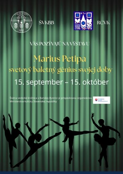 Štátna vedecká knižnica v Banskej Bystrici v spolupráci s Ruským centrom vedy a kultúry v Bratislave vás pozývajú na výstavu Marius PETIPA, svetový génius svojej doby. Výstava sa uskutoční v období od 15. septembra do 15. októbra 2026 na 1. poschodí v ŠVK BB